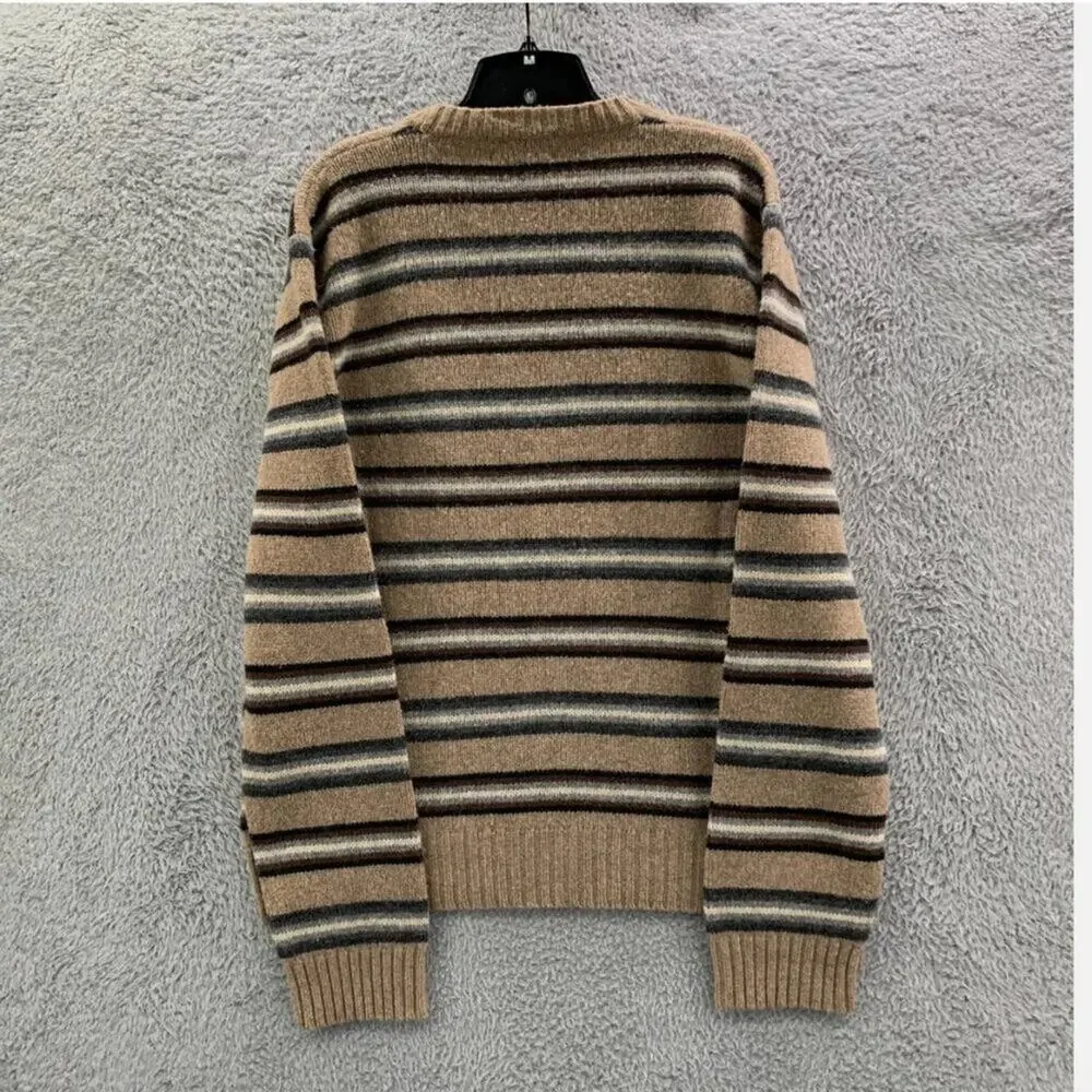 J.Crew Y2K Vintage J.Crew Neutrals Men's All Wool Sweater Medium